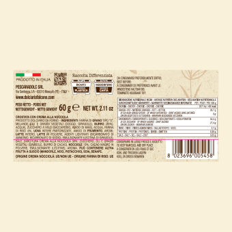INFO - CUOR DI CROSTATA NOCCIOLA E FARINA DI RISO